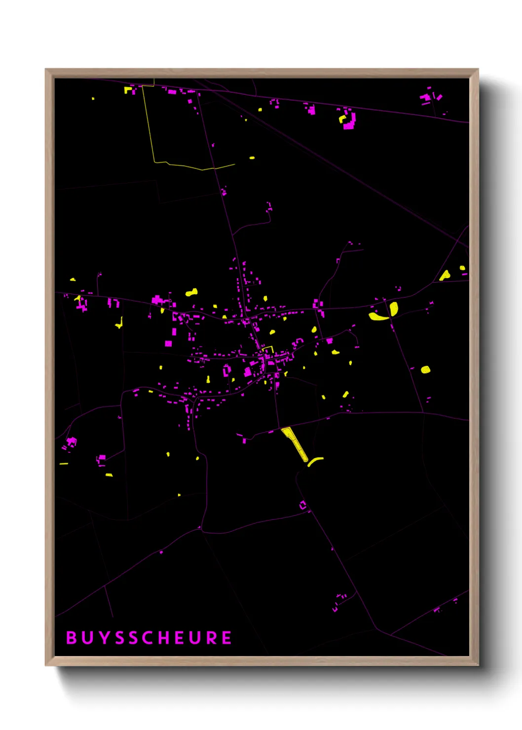 Une affiche de carte sur Buysscheure