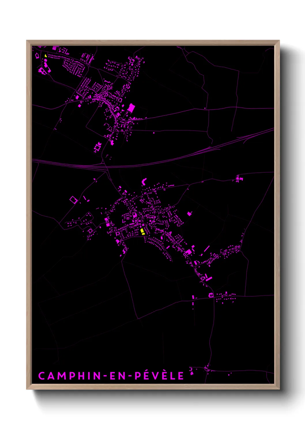 Un poster carteCamphin-en-Pévèle