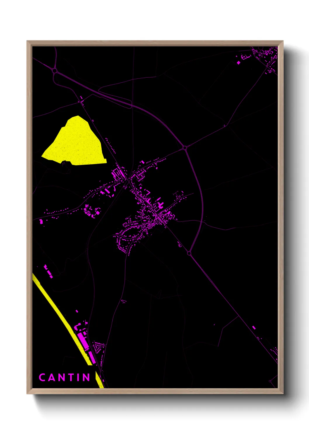 Une affiche de carte sur Cantin