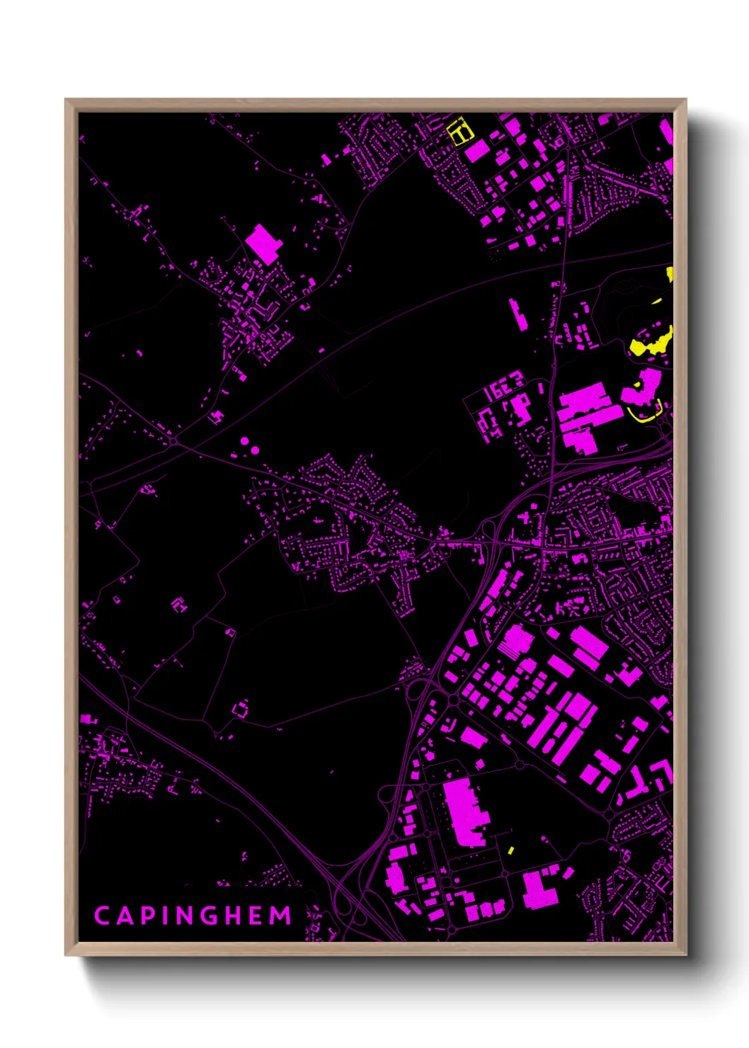 Une affiche de carte sur Capinghem