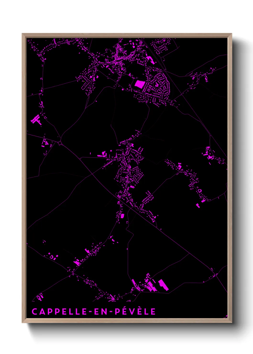 Une affiche de carte sur Cappelle-en-Pévèle