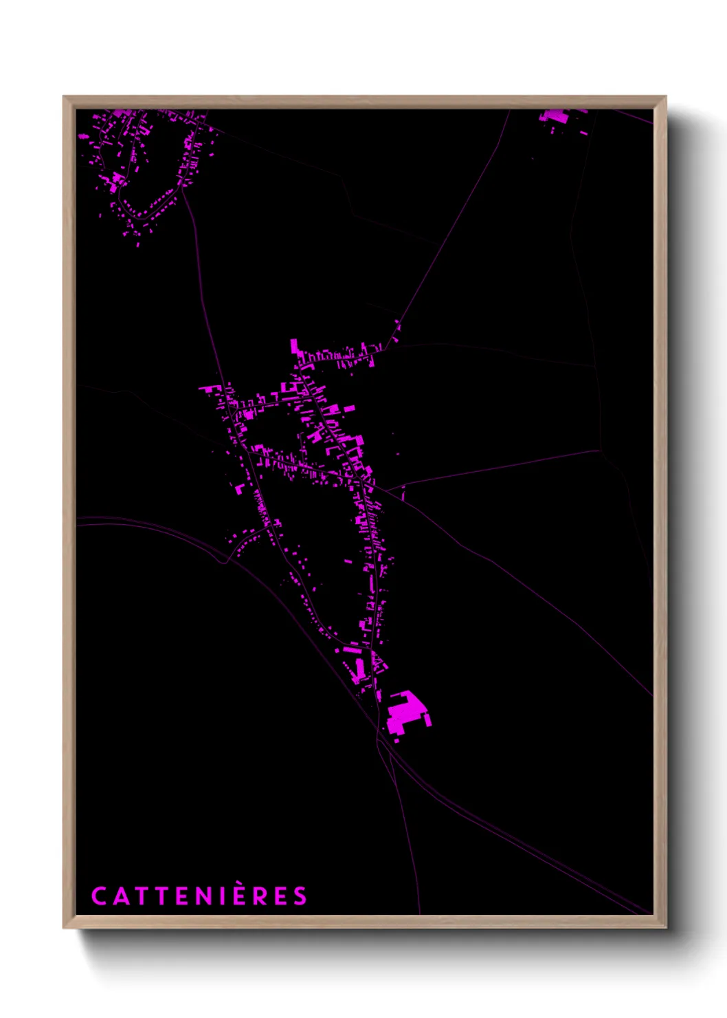 Une affiche de carte sur Cattenières