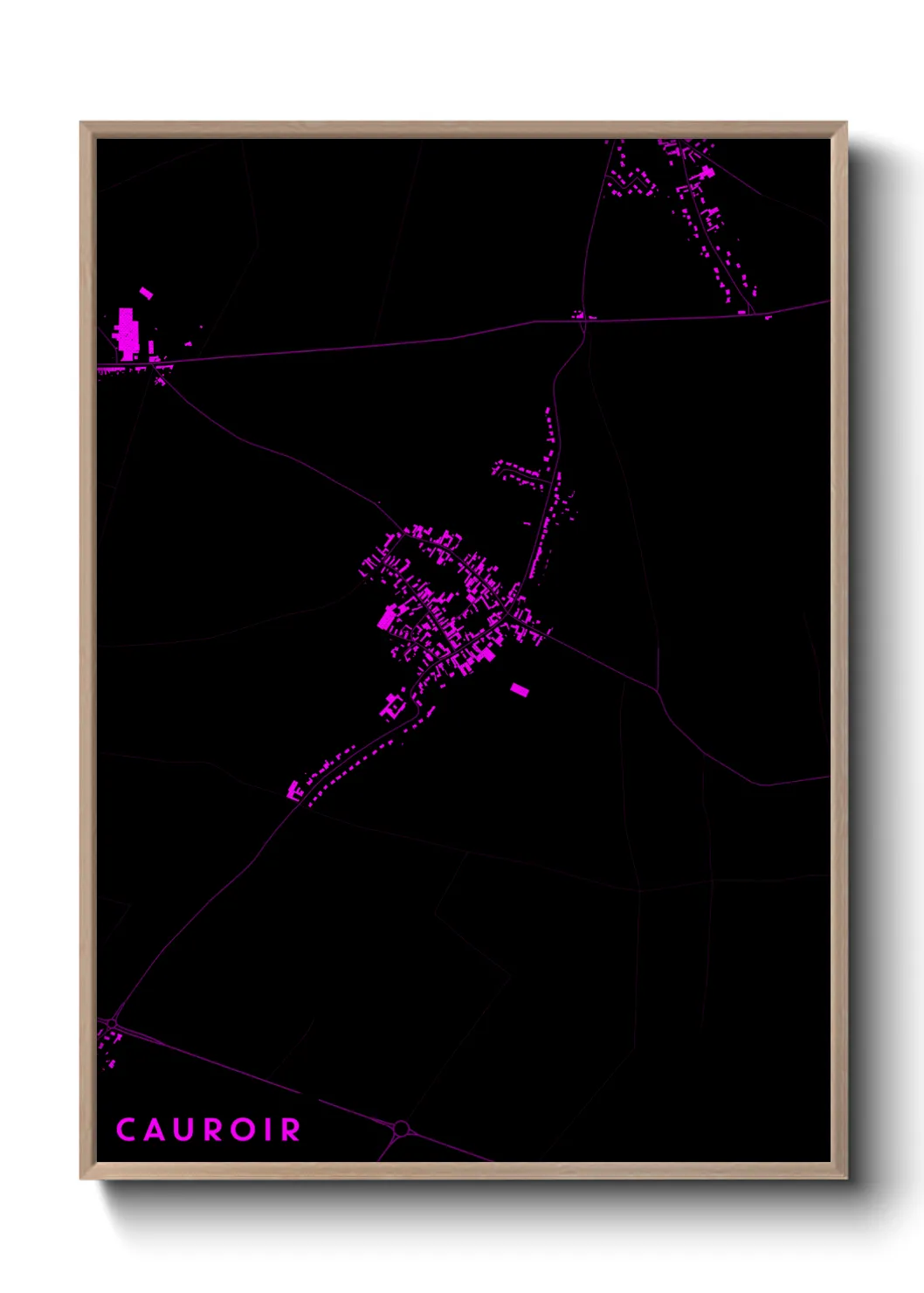 Une affiche de carte sur Cauroir
