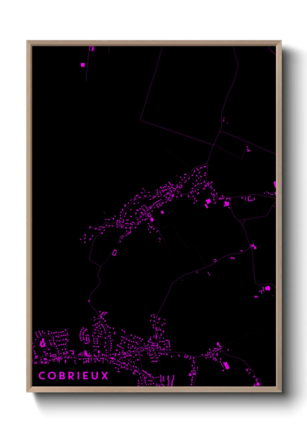 Une affiche de carte sur Cobrieux