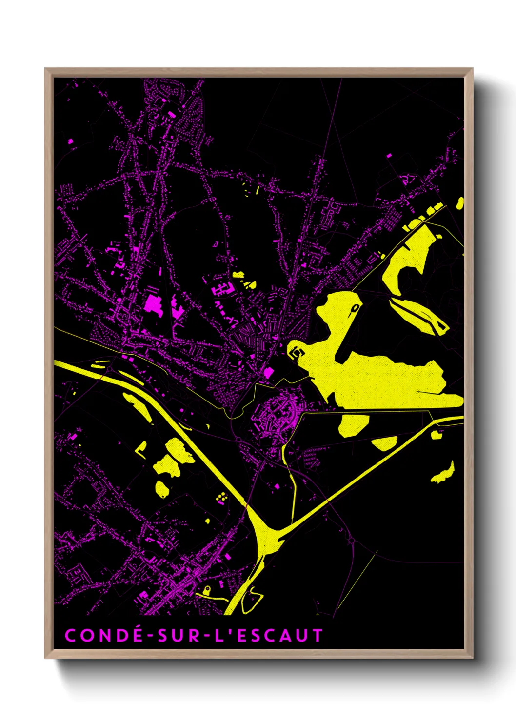 Un poster carteCondé-sur-l'Escaut