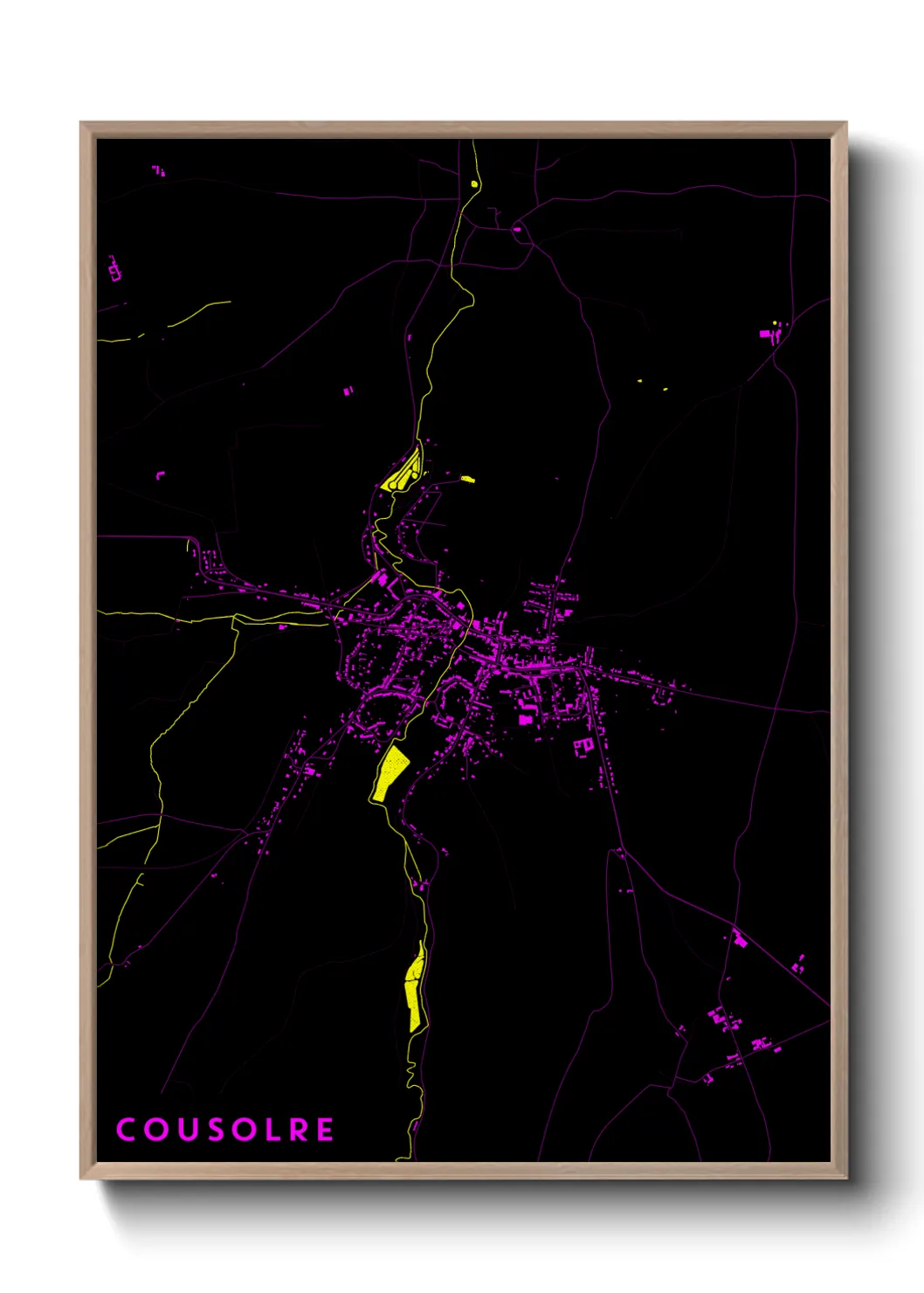 Une affiche de carte sur Cousolre