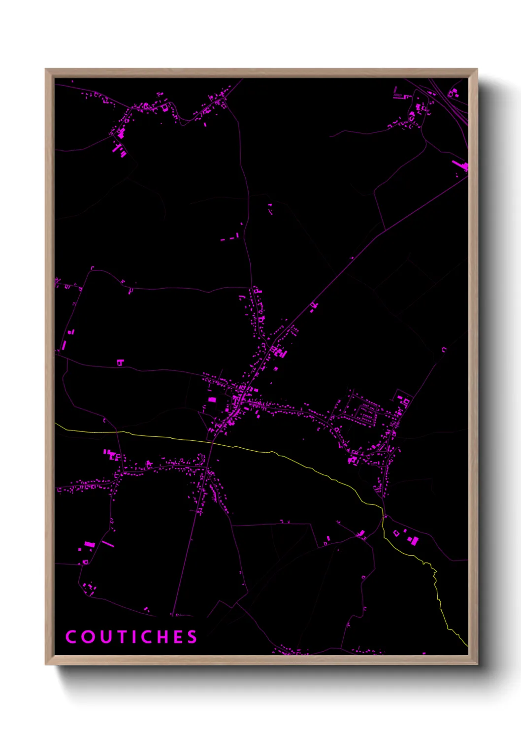 Une affiche de carte sur Coutiches