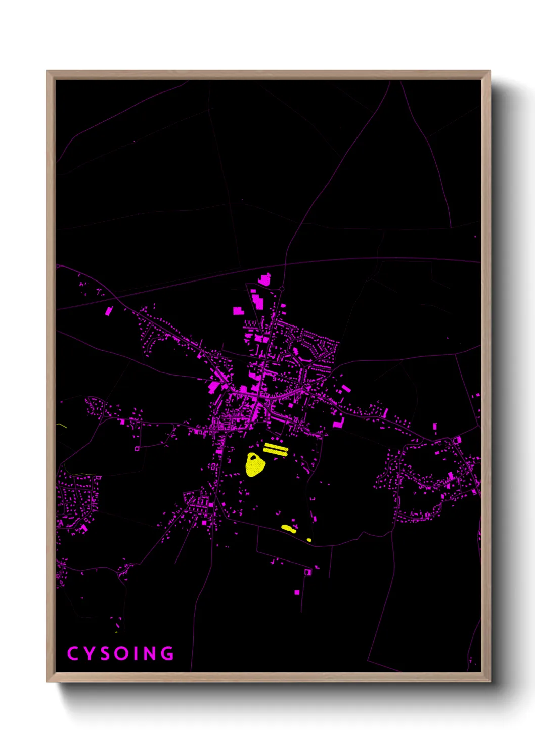 Une affiche de carte sur Cysoing
