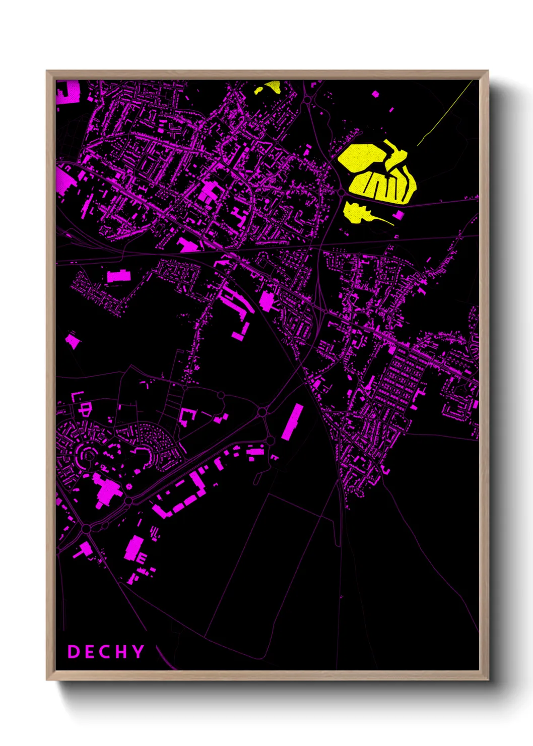 Une affiche de carte sur Dechy