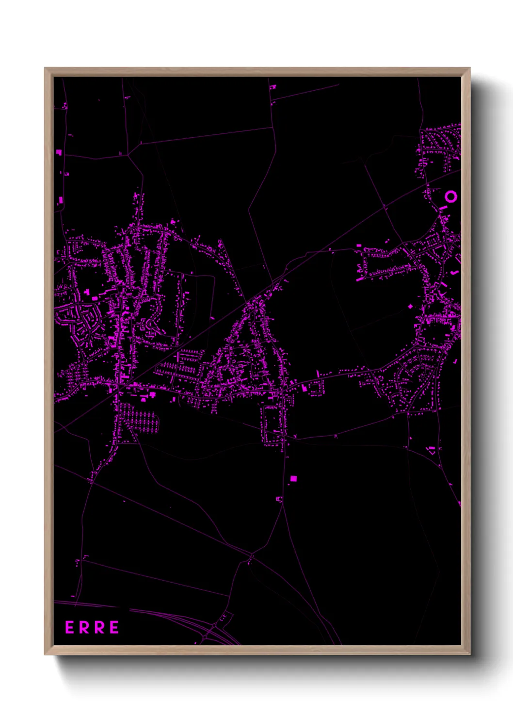 Une affiche de carte sur Erre
