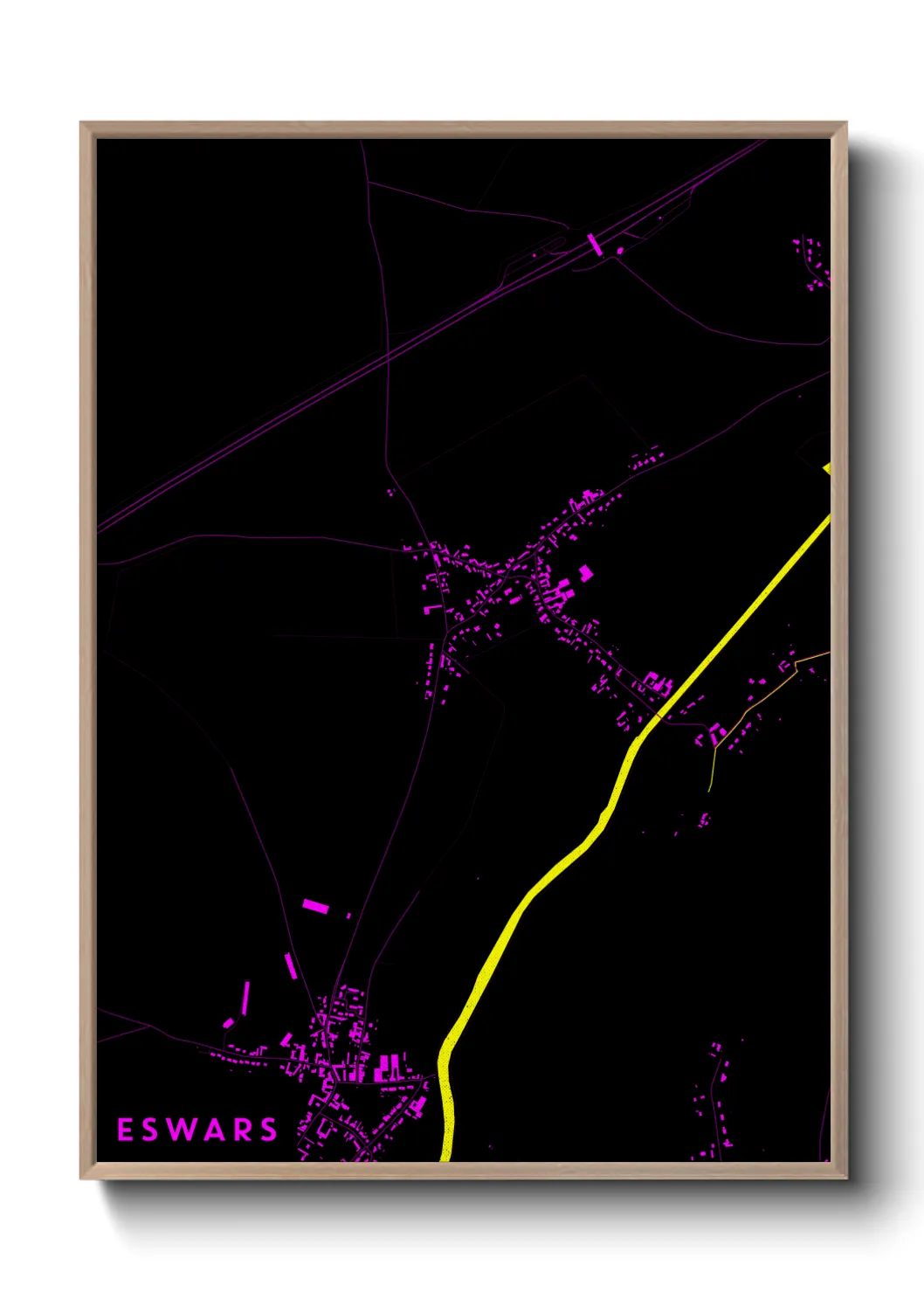 Une affiche de carte sur Eswars