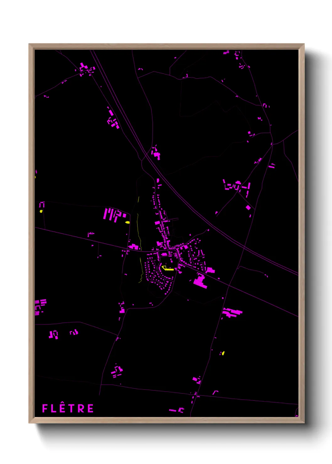 Une affiche de carte sur Flêtre