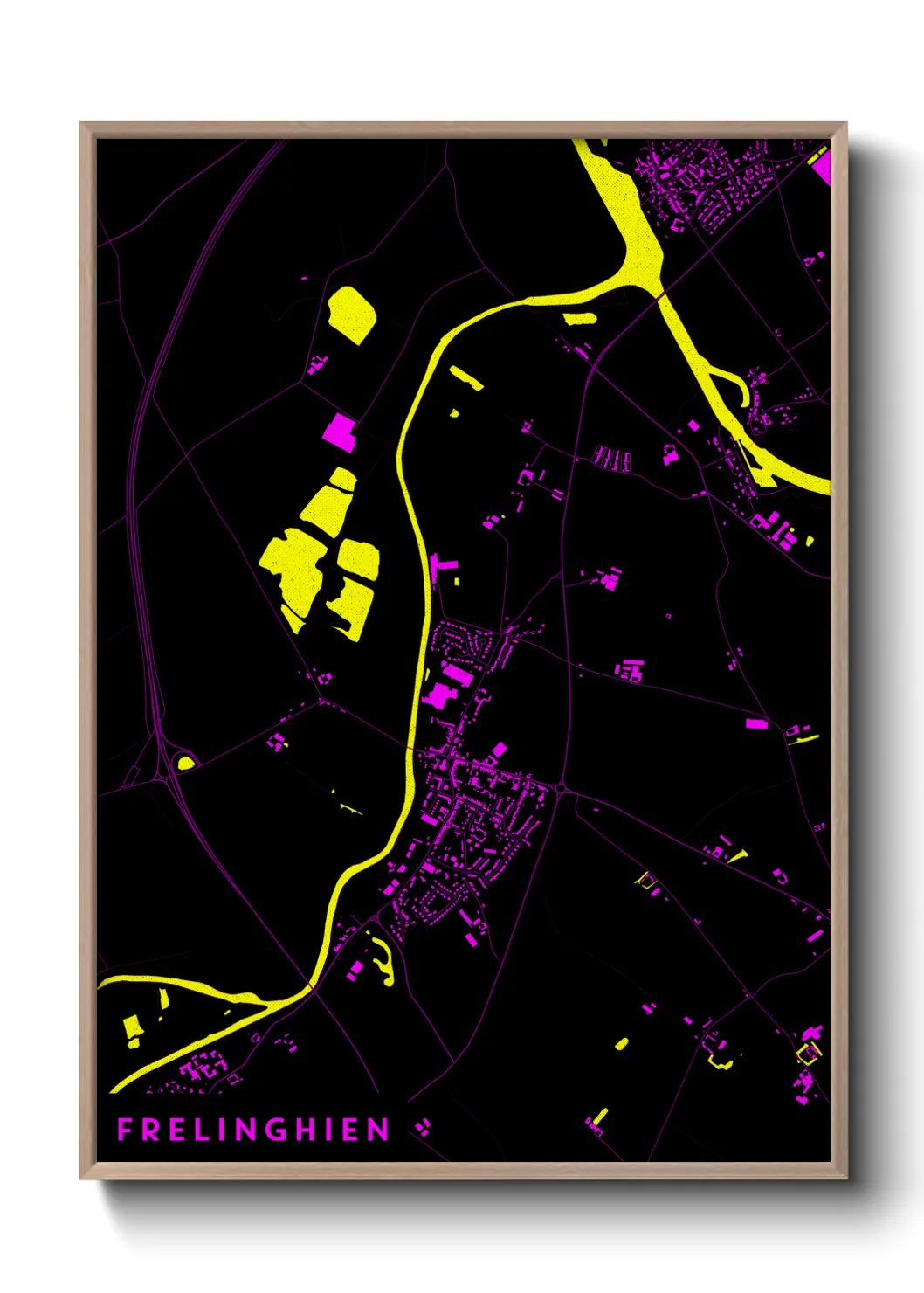 Une affiche de carte sur Frelinghien
