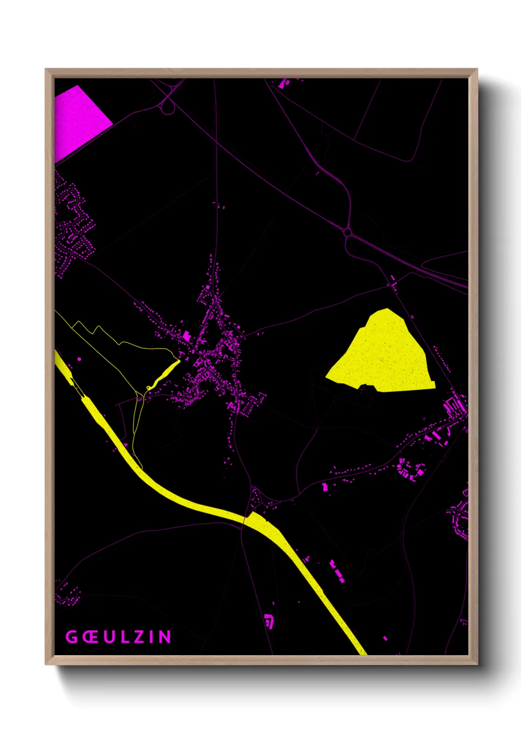 Une affiche de carte sur Gœulzin