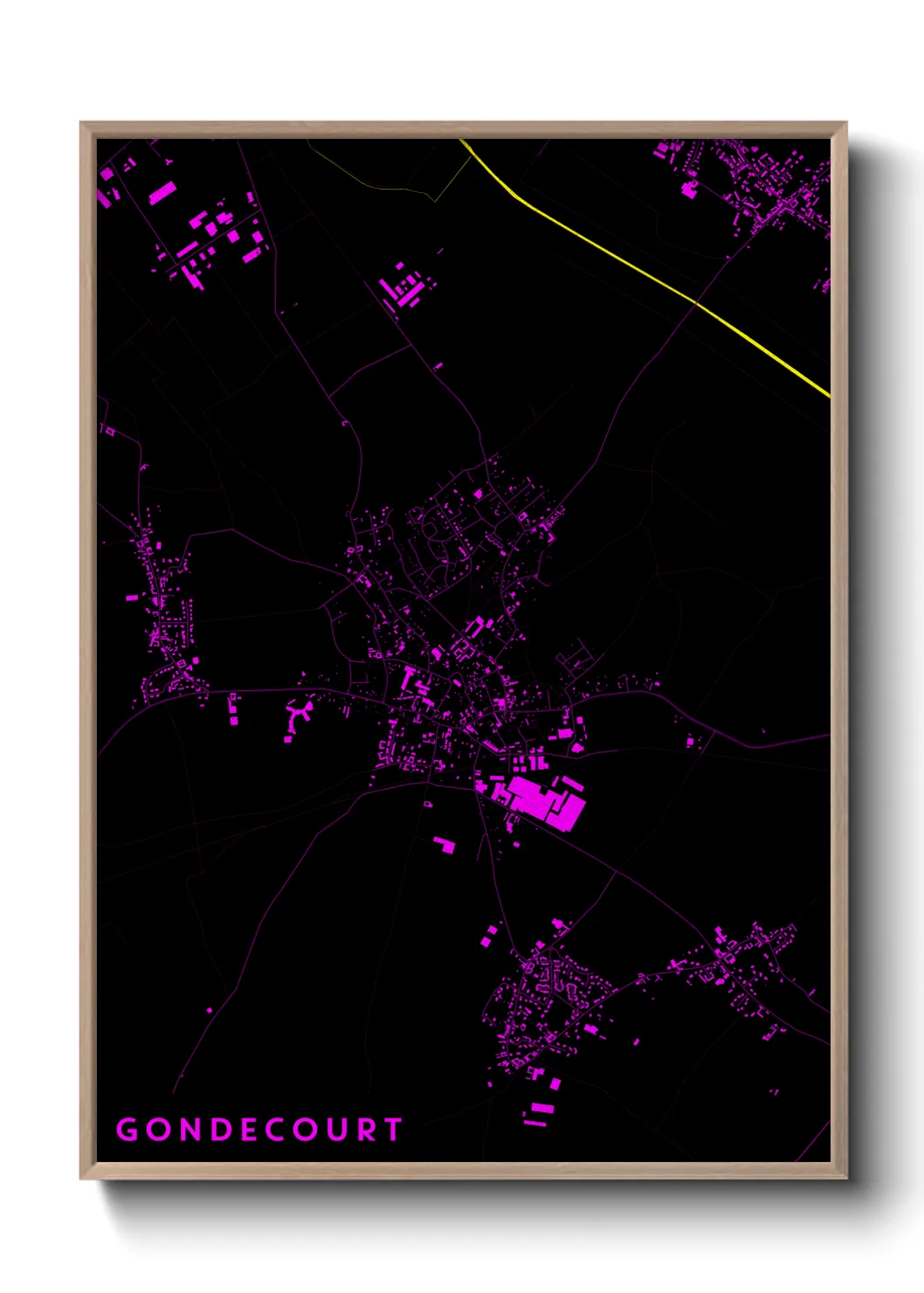 Une affiche de carte sur Gondecourt