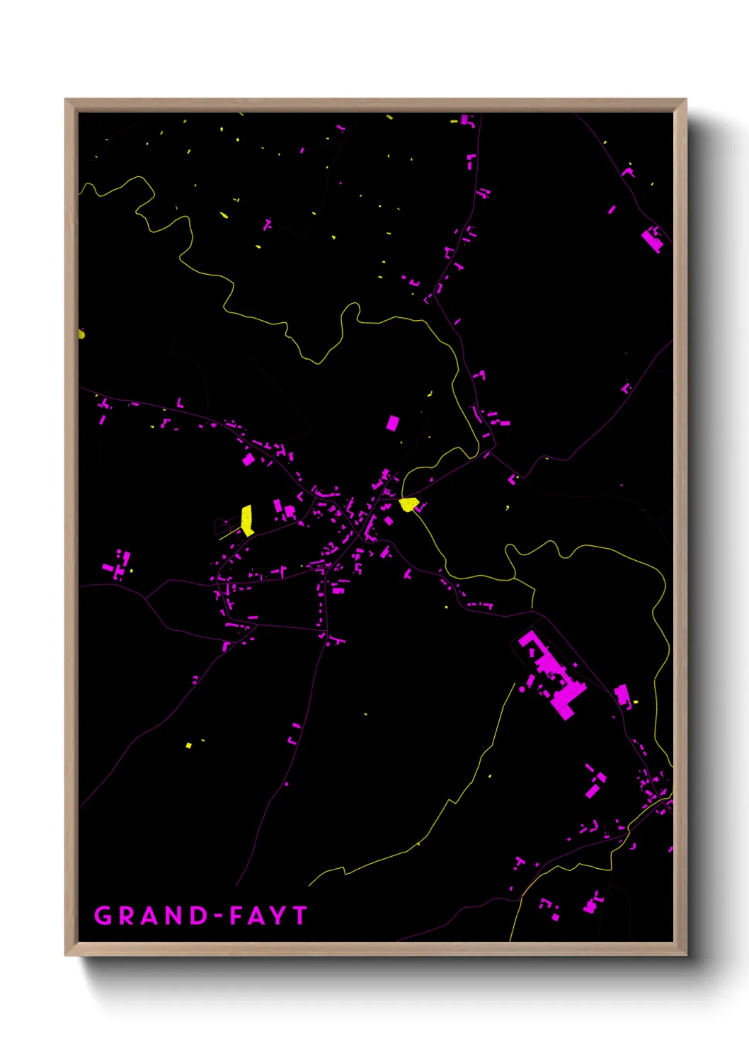 Une affiche de carte sur Grand-Fayt
