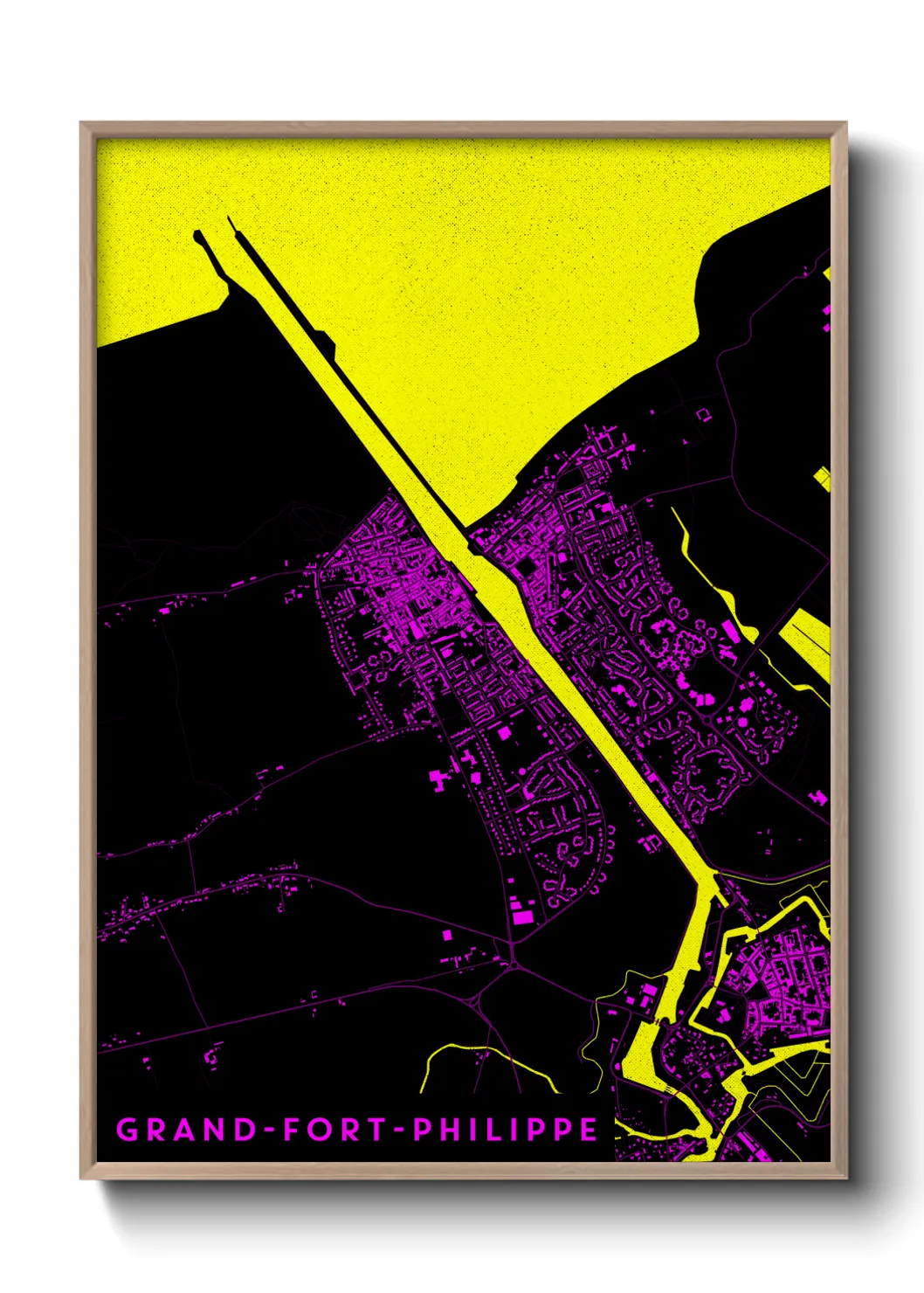 Une affiche de carte sur Grand-Fort-Philippe