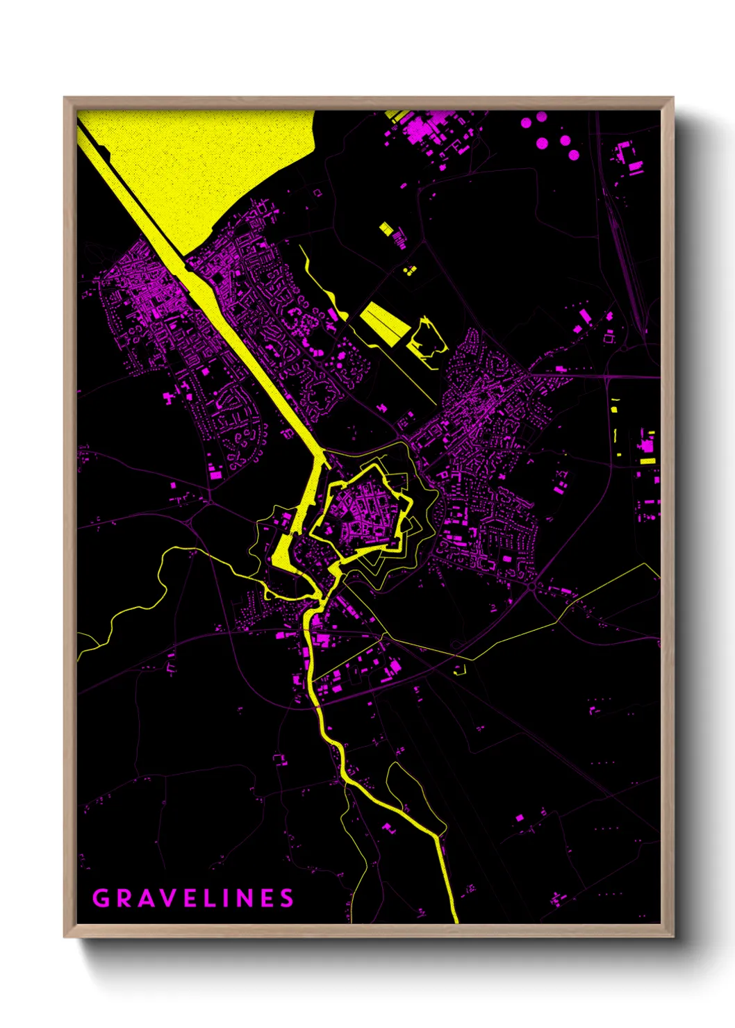 Une affiche de carte sur Gravelines