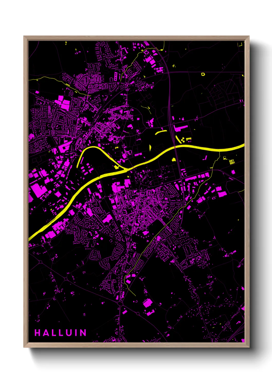 Une affiche de carte sur Halluin