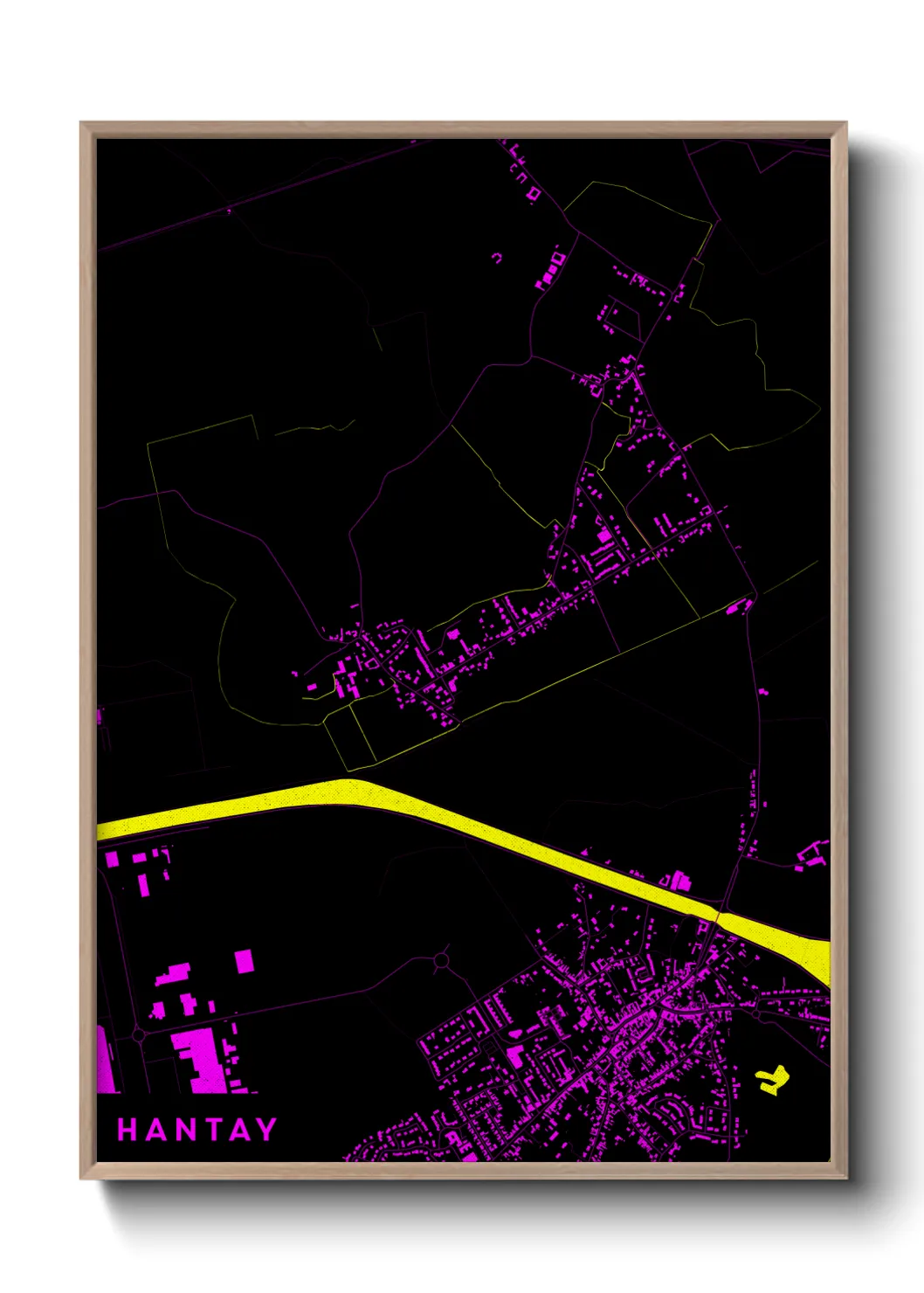 Une affiche de carte sur Hantay