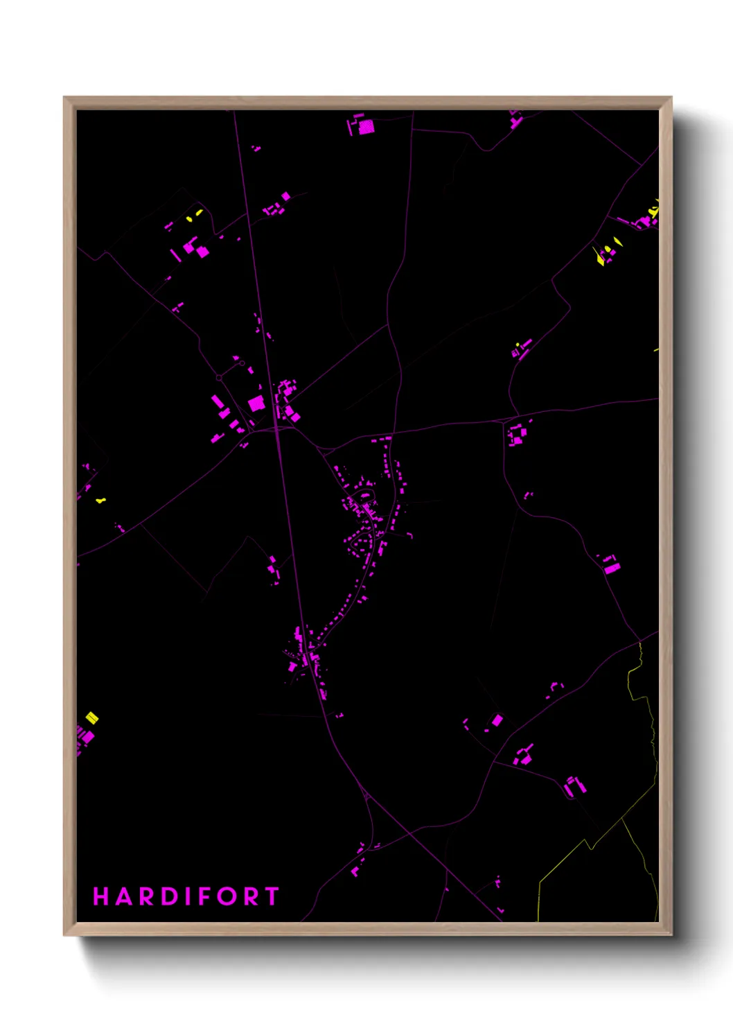 Une affiche de carte sur Hardifort