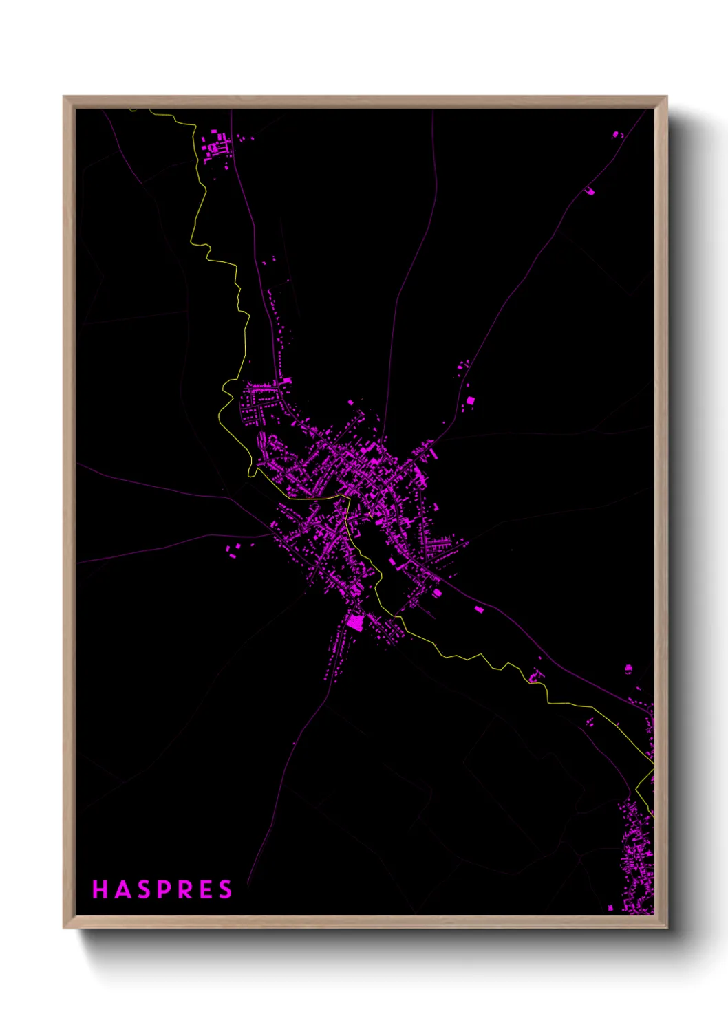 Une affiche de carte sur Haspres