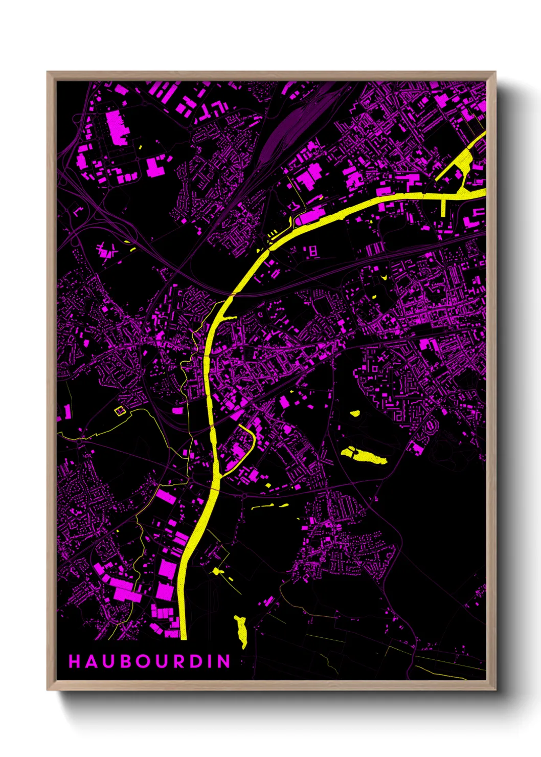 Une affiche de carte sur Haubourdin