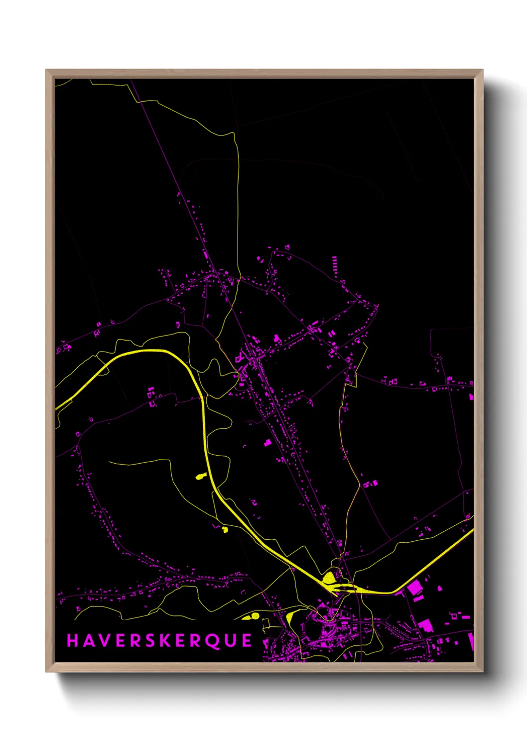 Une affiche de carte sur Haverskerque