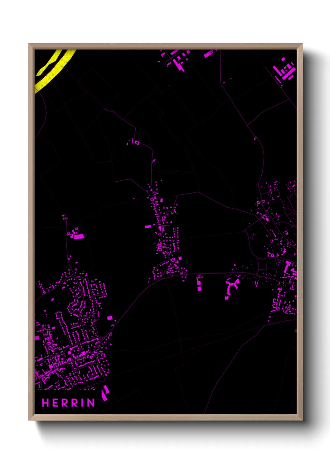 Une affiche de carte sur Herrin