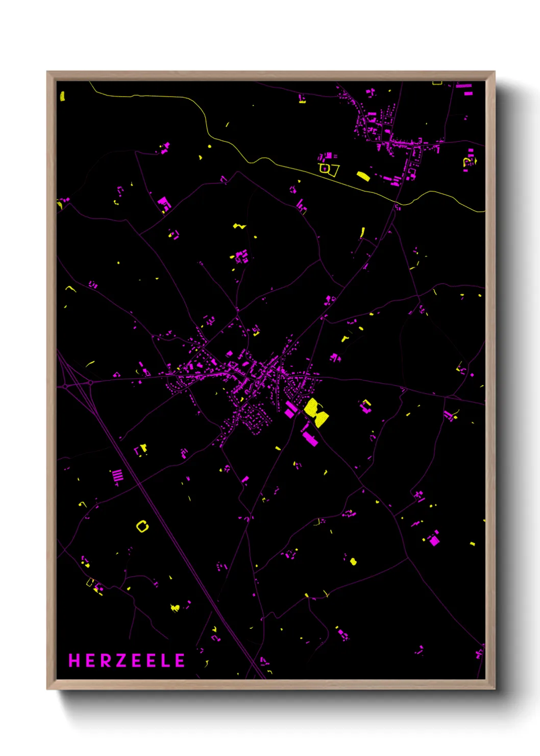 Une affiche de carte sur Herzeele
