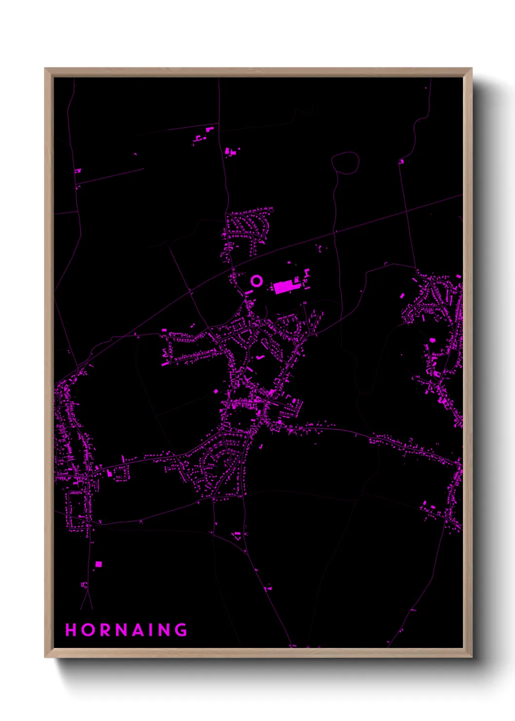 Une affiche de carte sur Hornaing