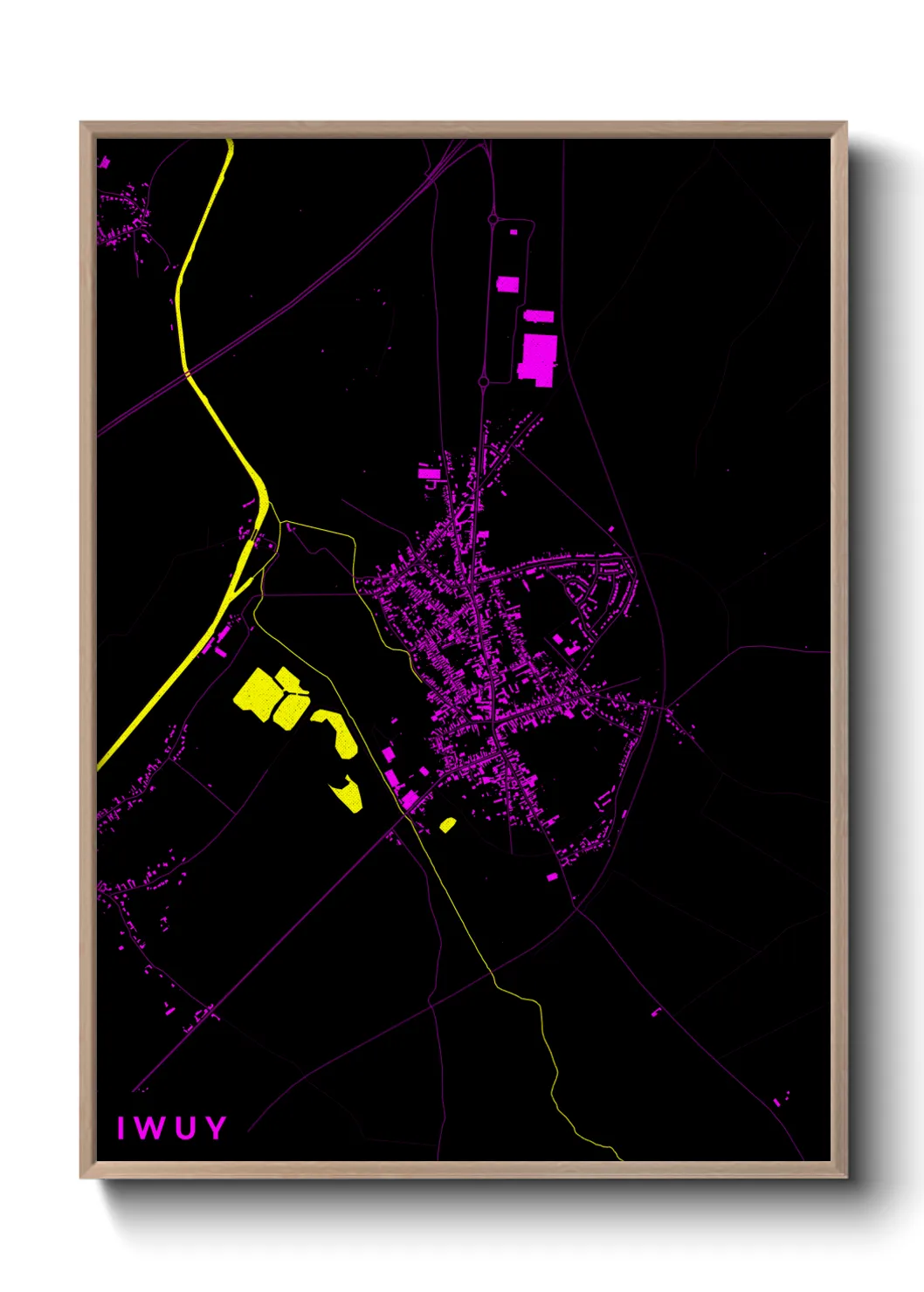 Une affiche de carte sur Iwuy