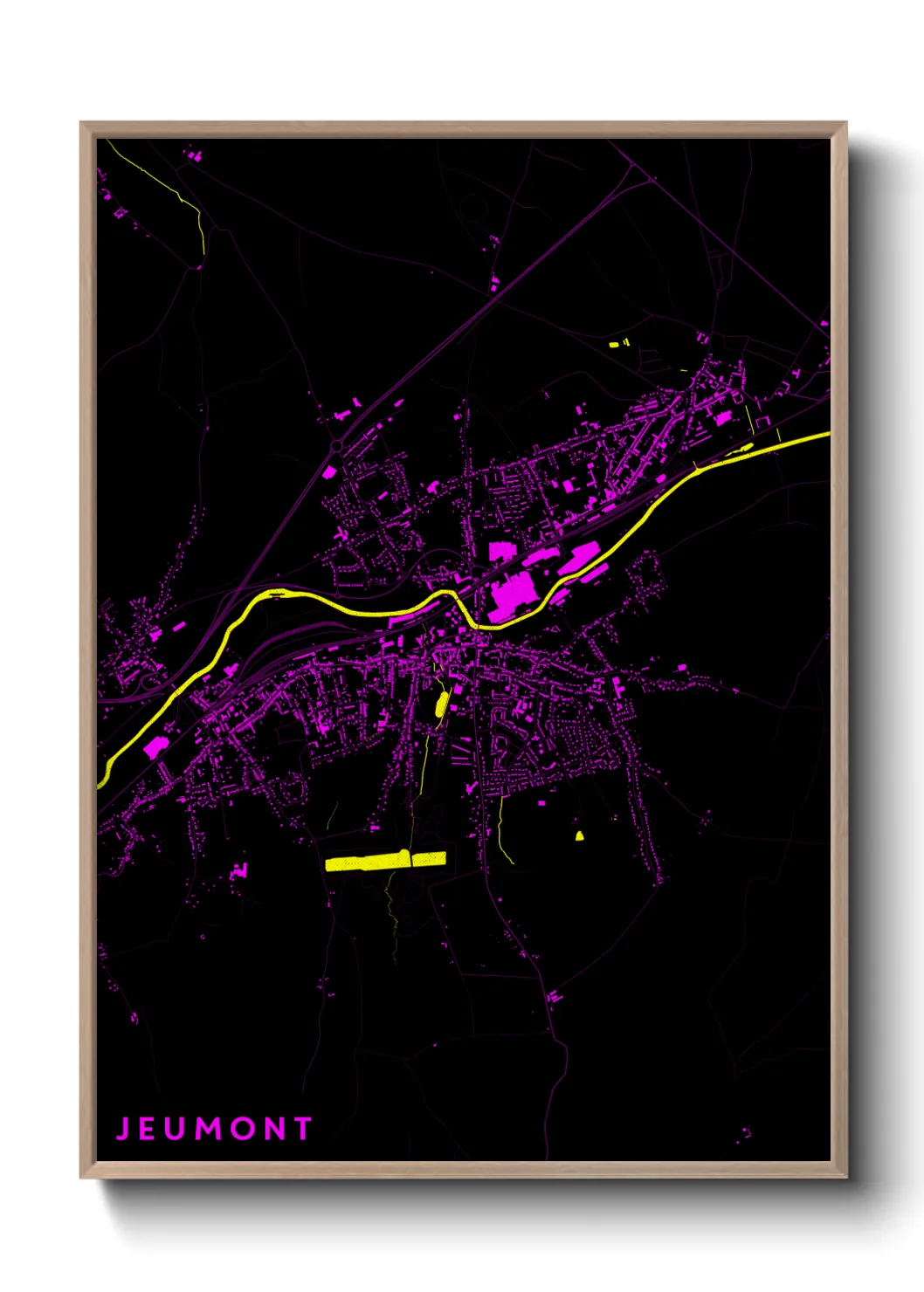 Une affiche de carte sur Jeumont