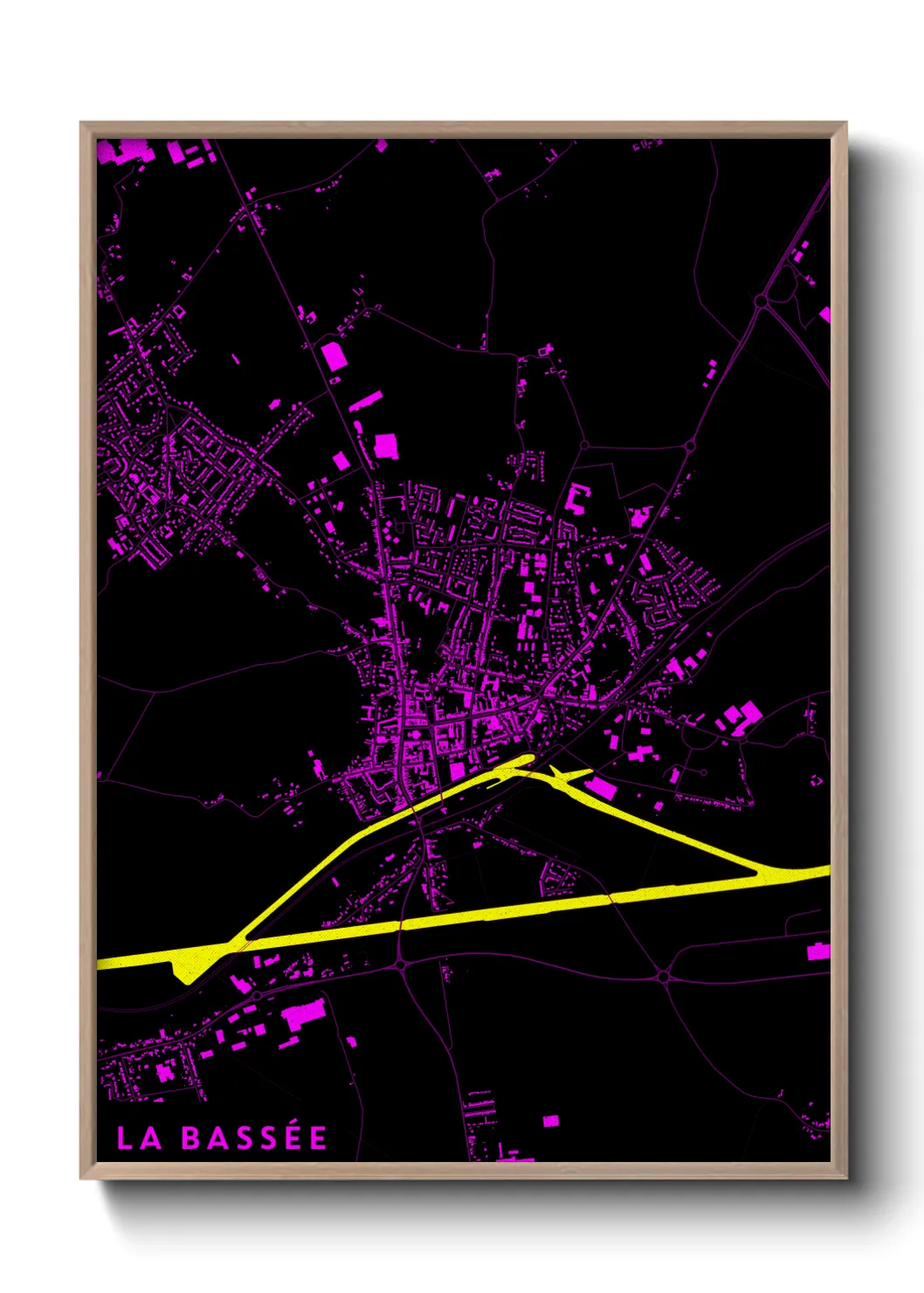 Une affiche de carte sur La Bassée