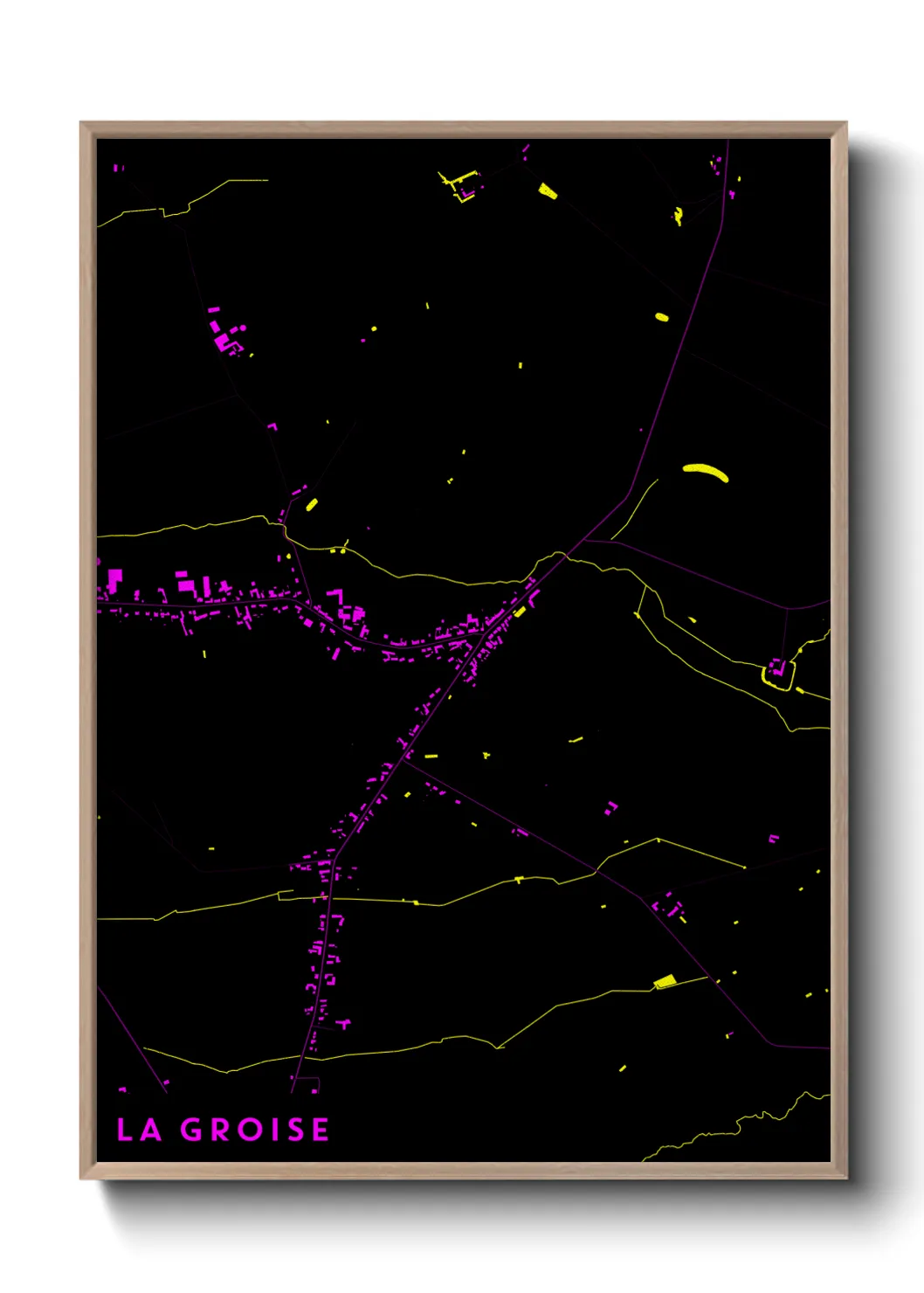 Une affiche de carte sur La Groise