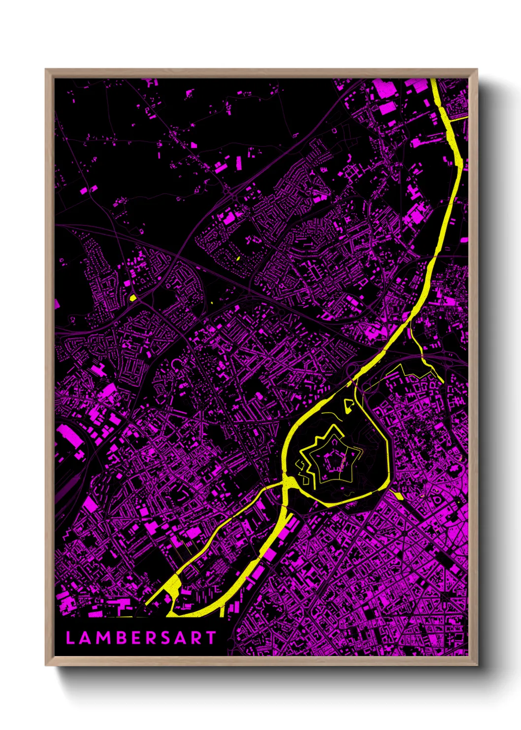 Une affiche de carte sur Lambersart