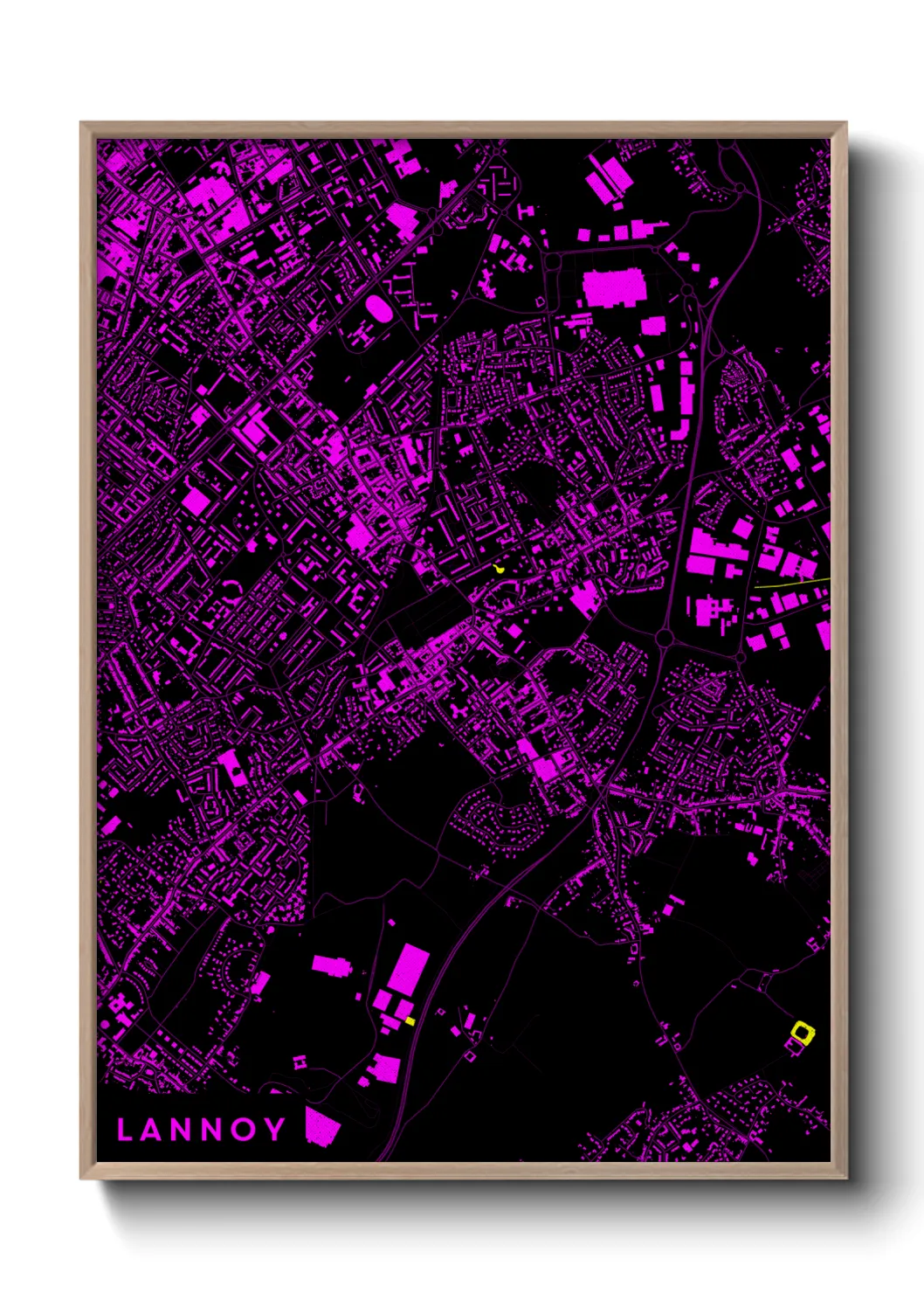 Une affiche de carte sur Lannoy