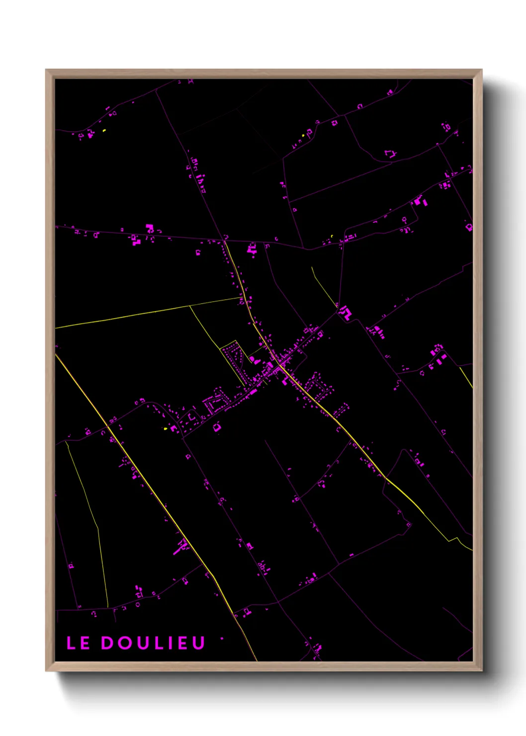 Une affiche de carte sur Le Doulieu