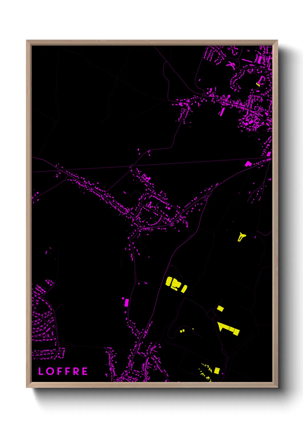 Une affiche de carte sur Loffre