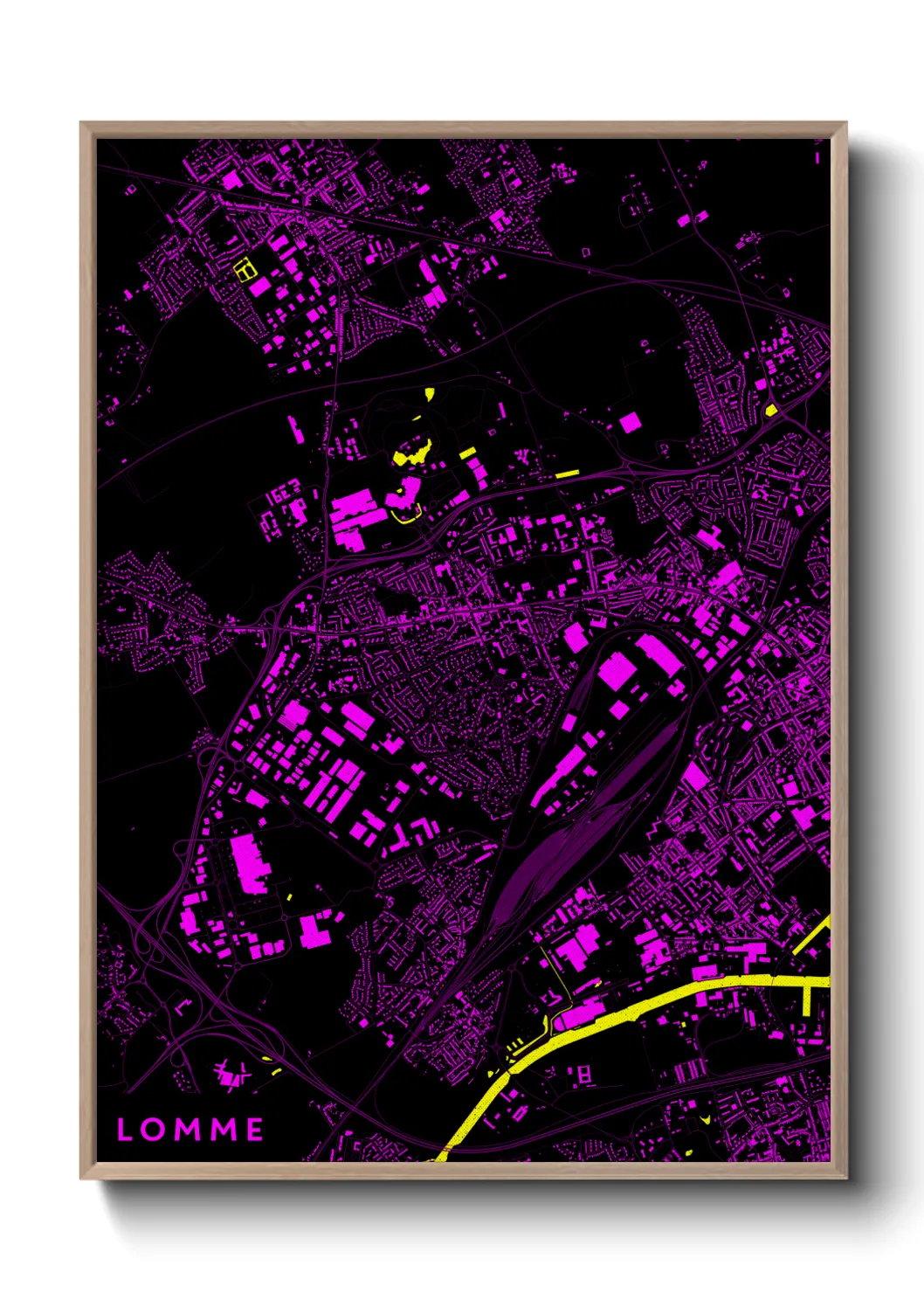 Une affiche de carte sur Lomme