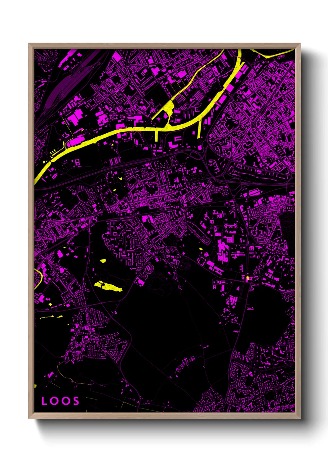 Une affiche de carte sur Loos