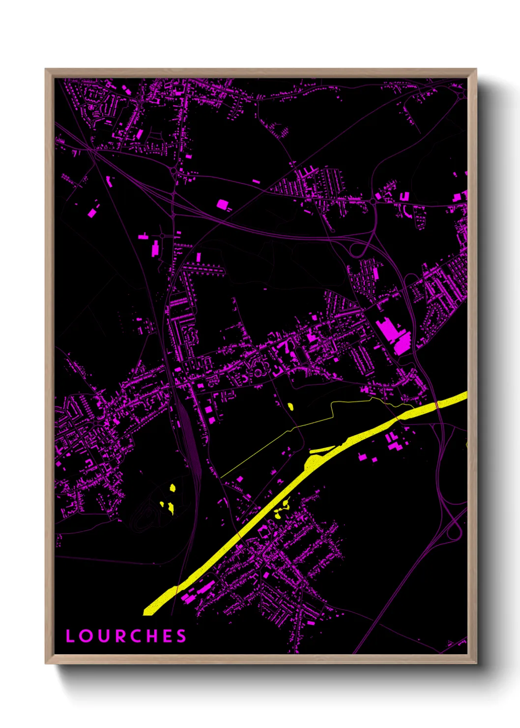 Une affiche de carte sur Lourches