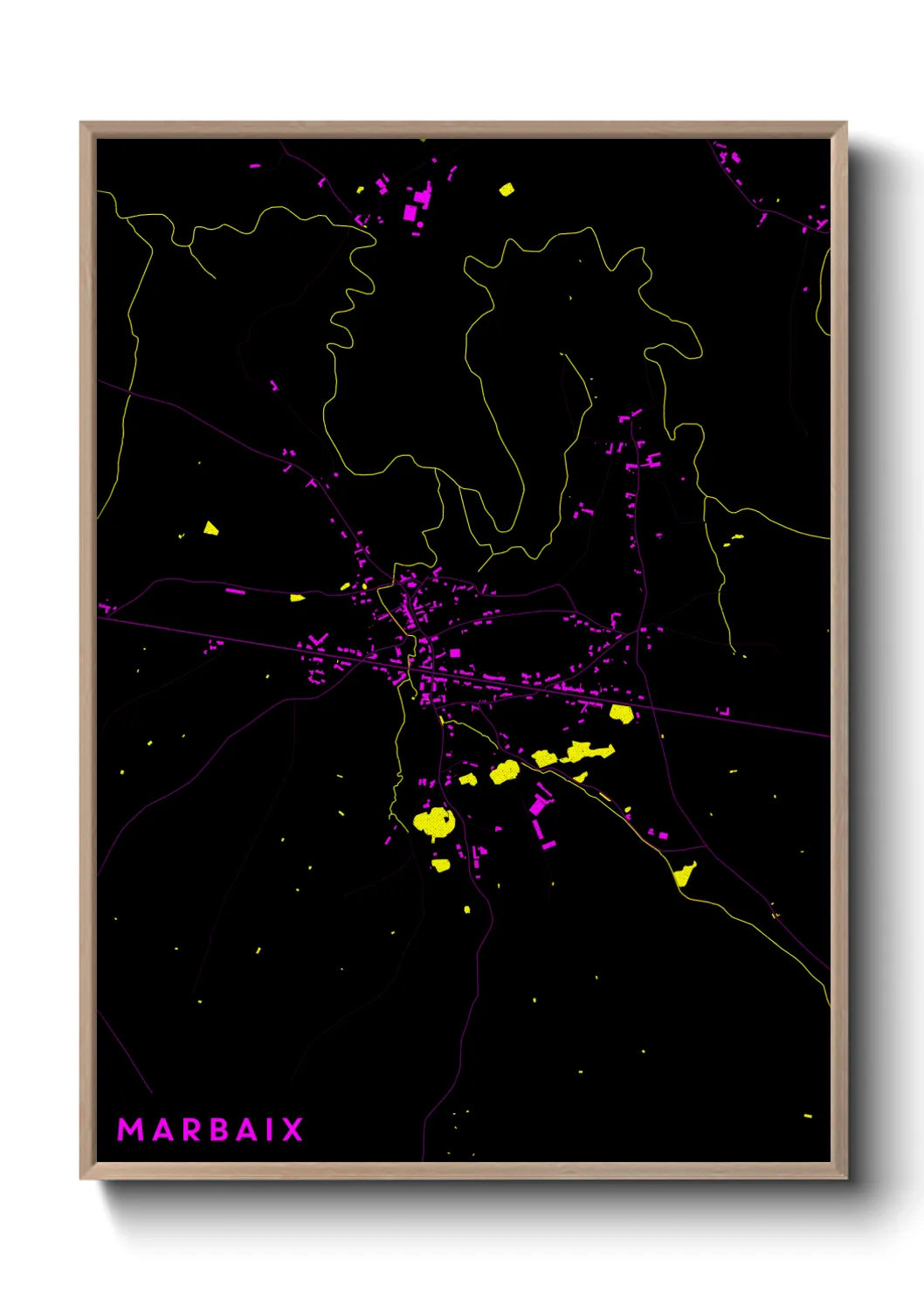 Une affiche de carte sur Marbaix
