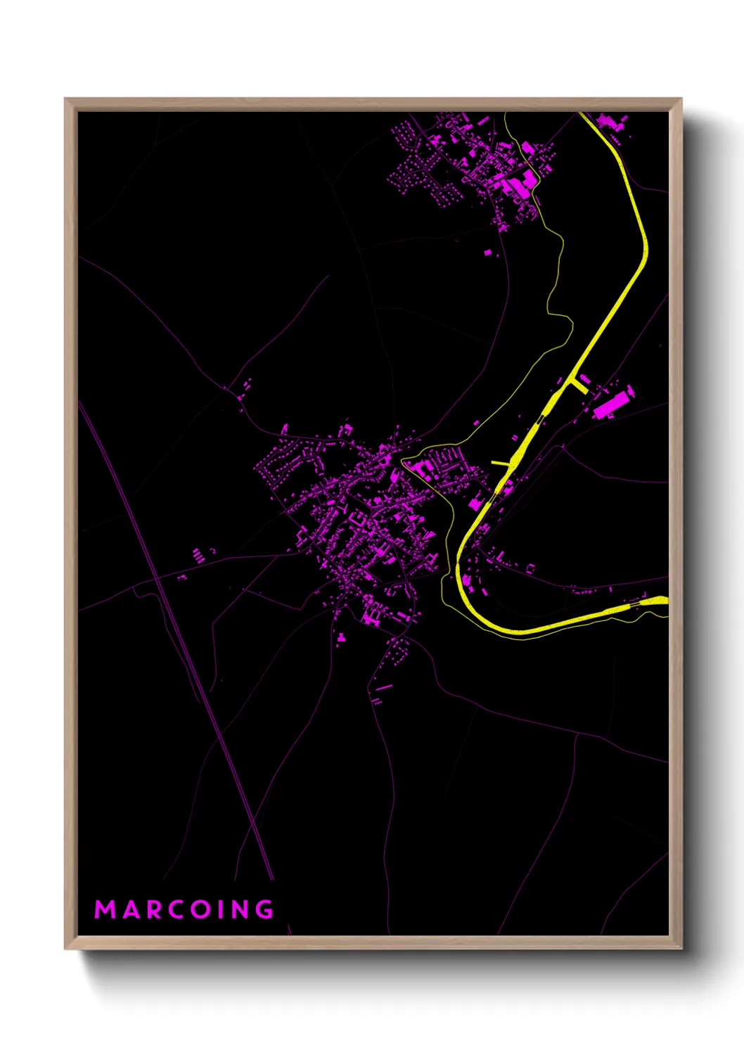 Une affiche de carte sur Marcoing