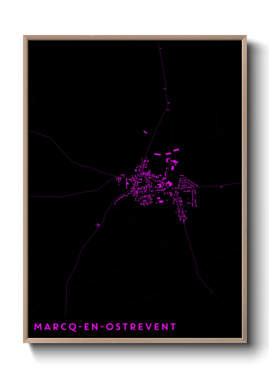 Une affiche de carte sur Marcq-en-Ostrevent