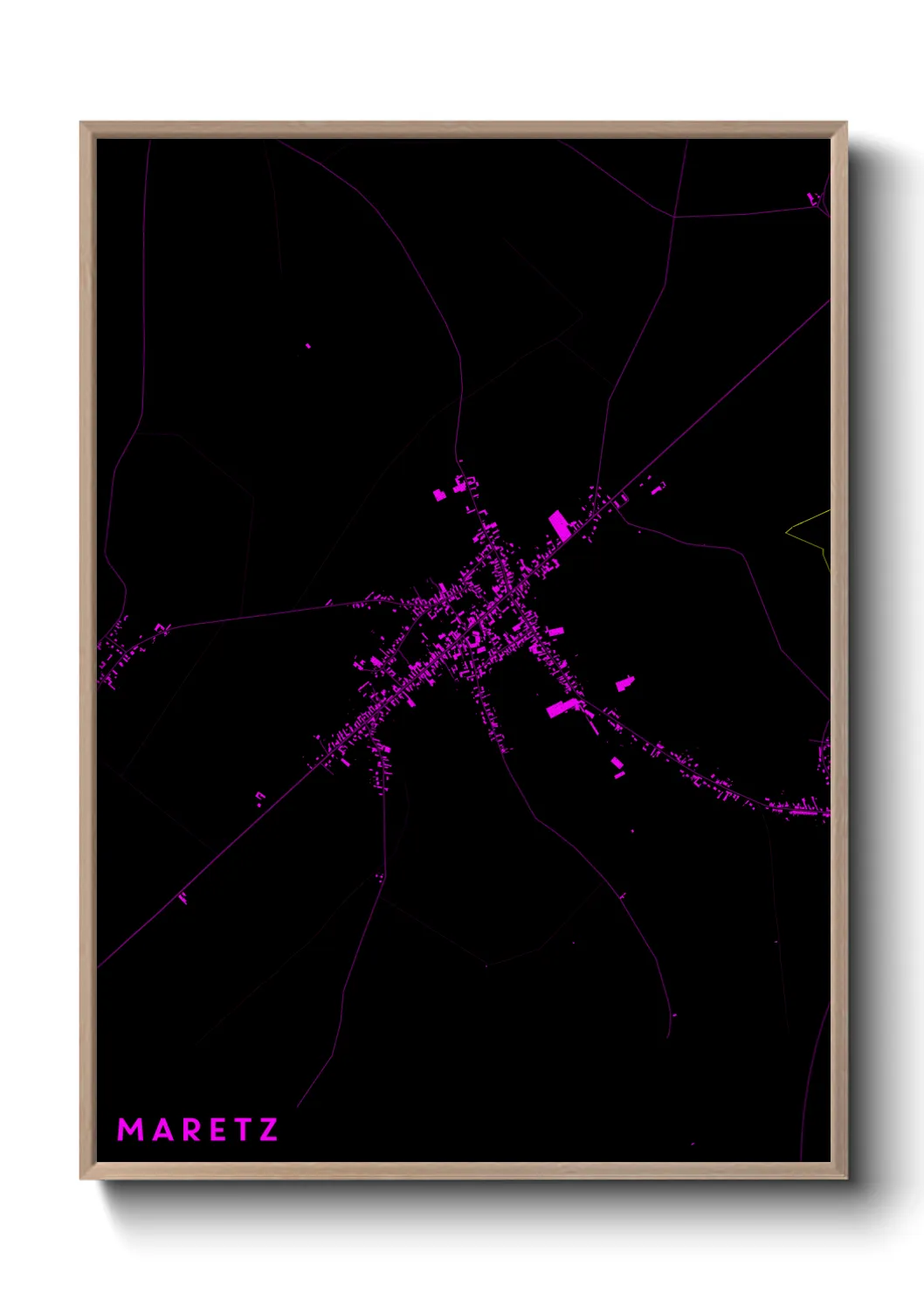 Une affiche de carte sur Maretz