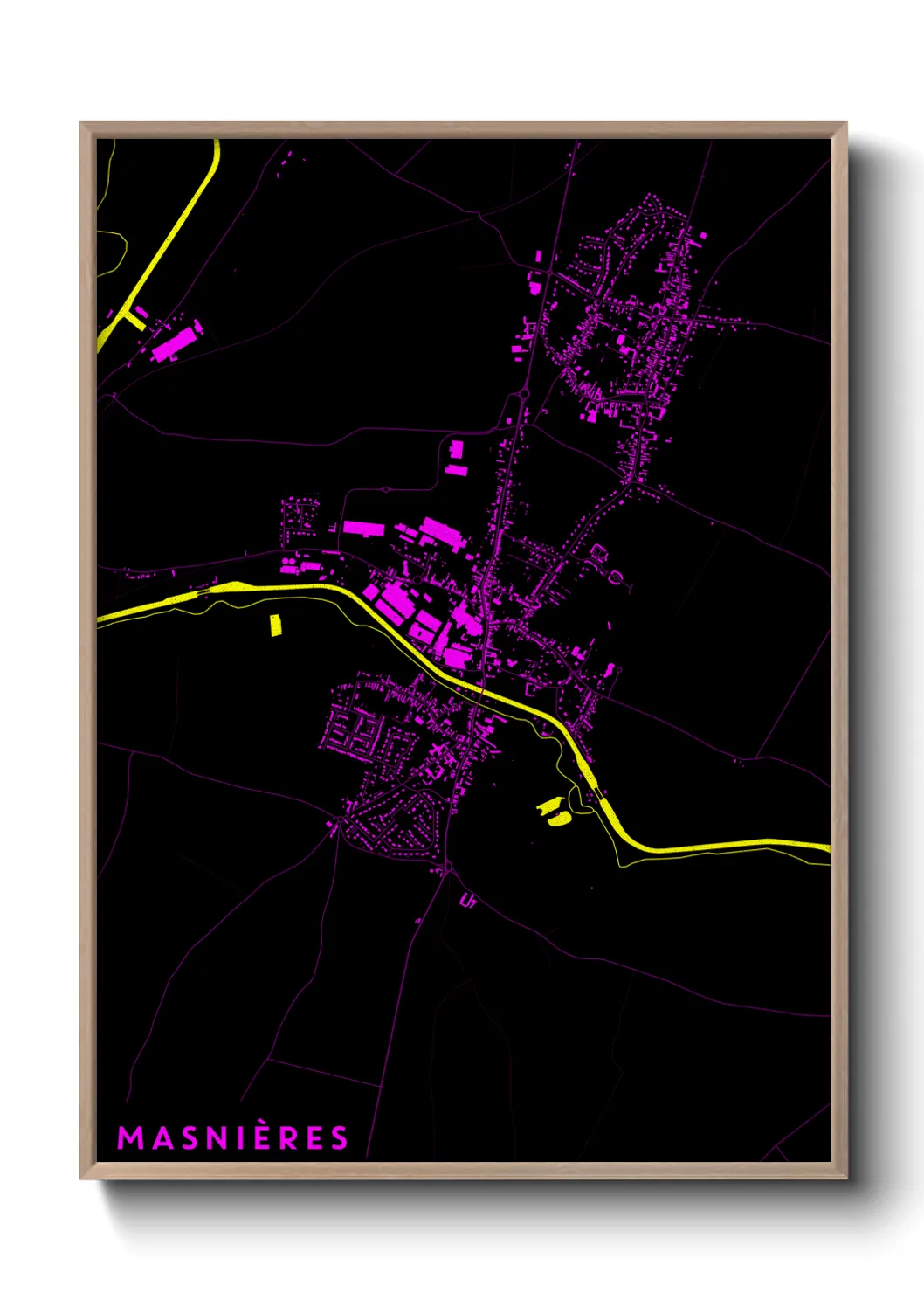 Une affiche de carte sur Masnières