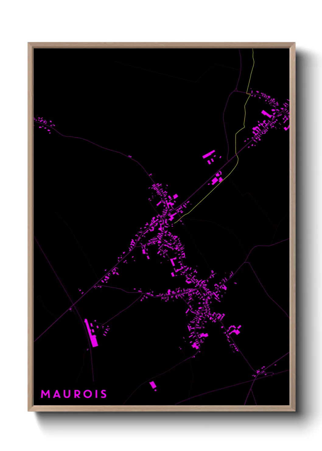 Une affiche de carte sur Maurois