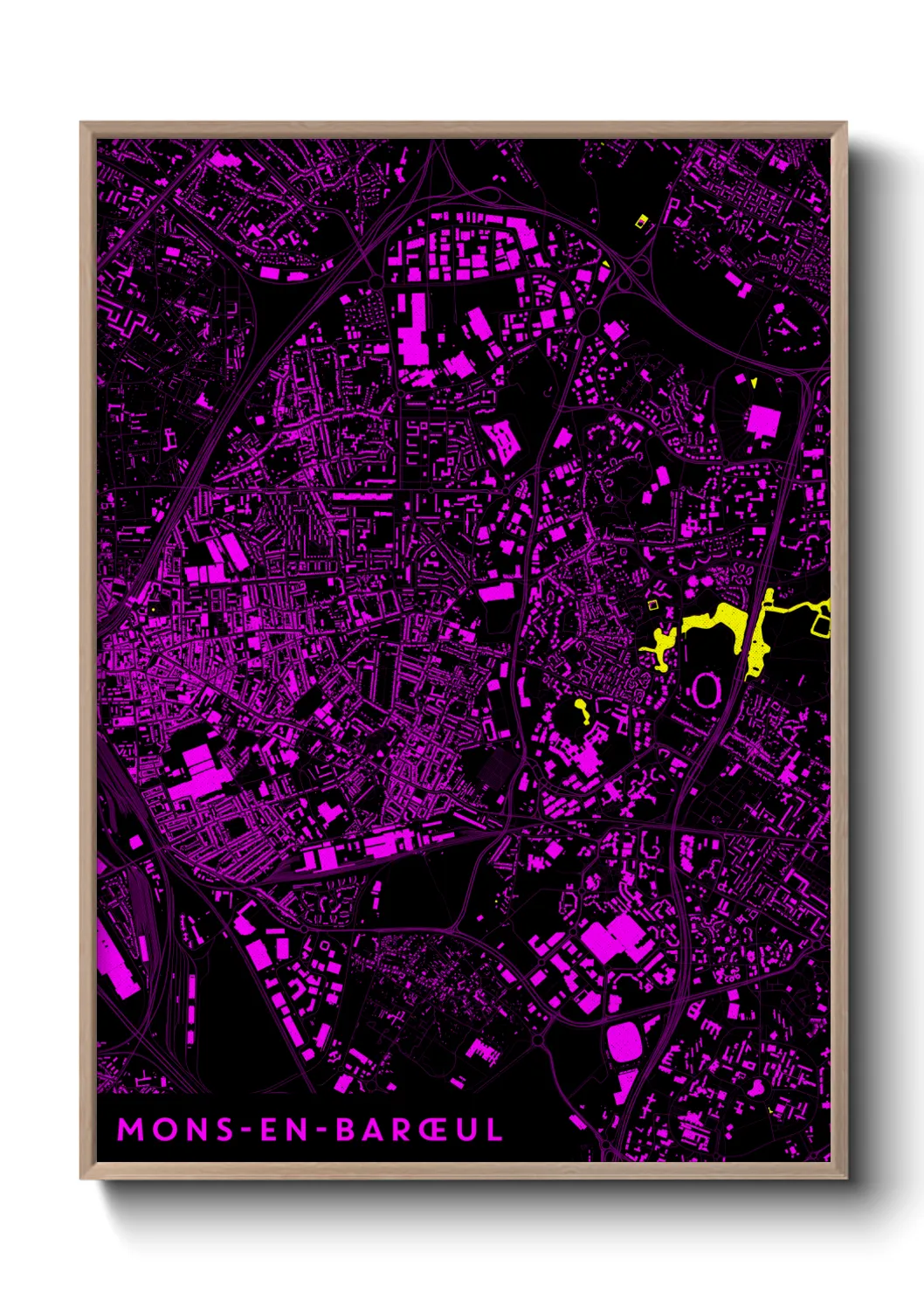 Une affiche de carte sur Mons-en-Barœul