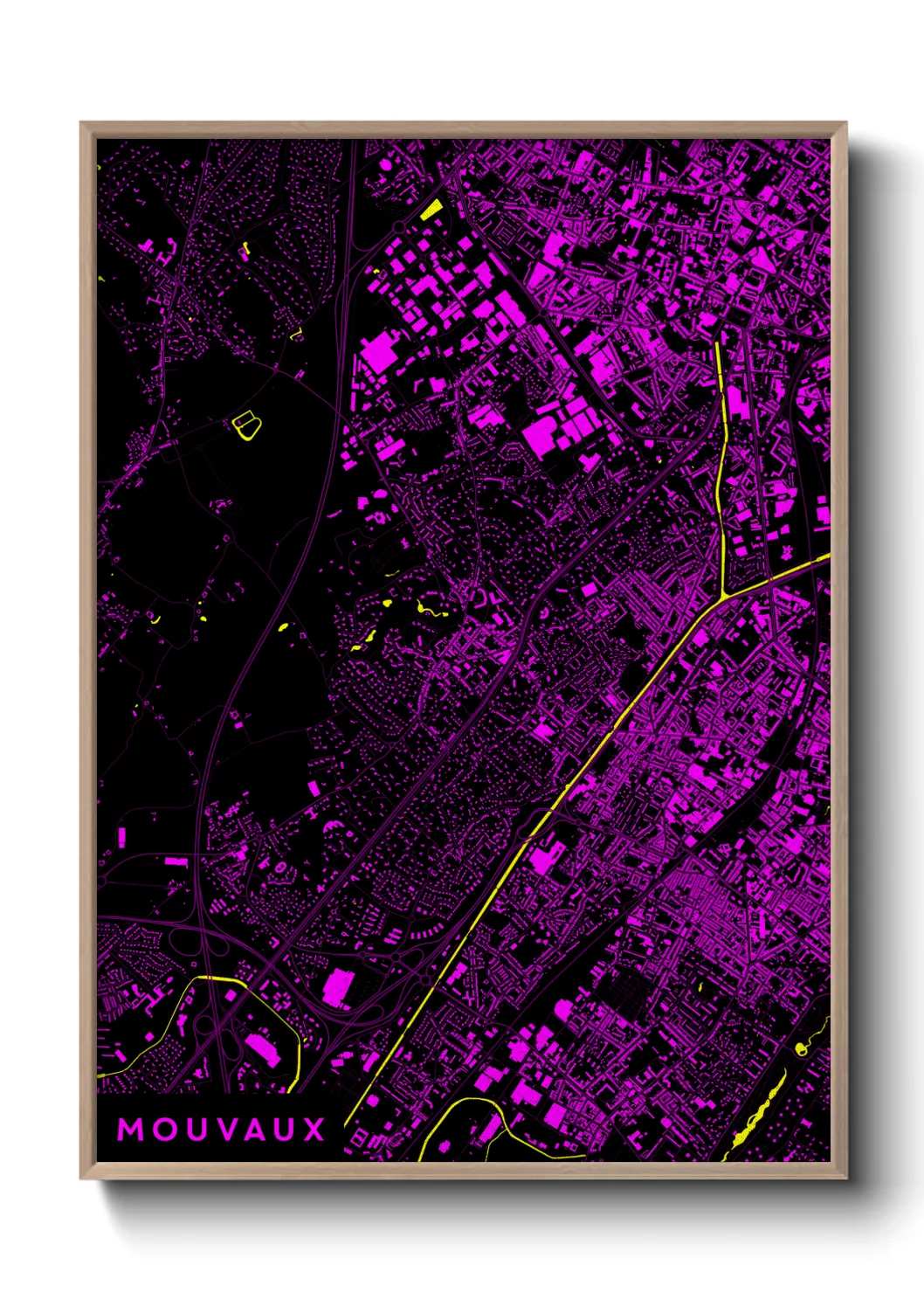 Une affiche de carte sur Mouvaux